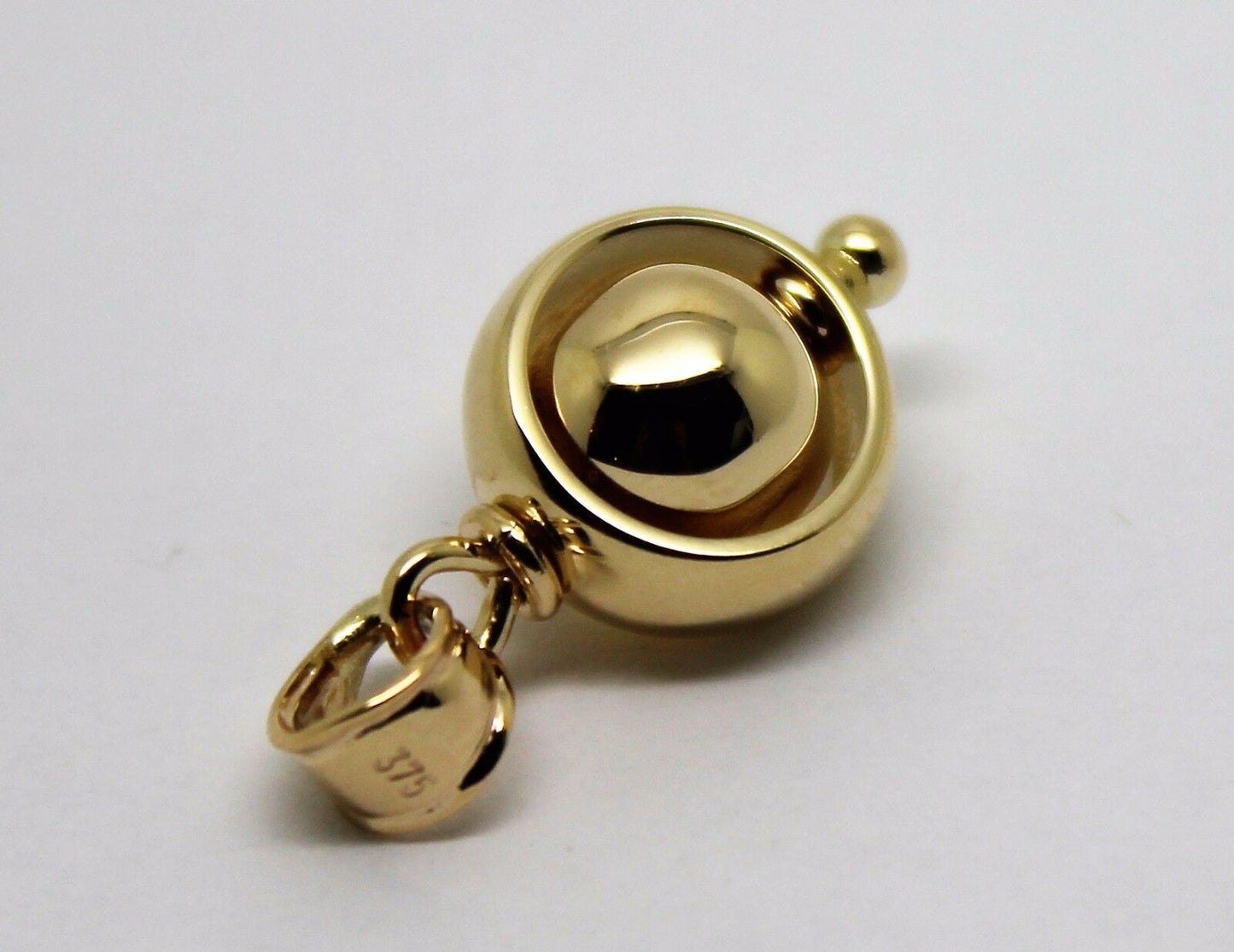 Kaedesigns New 9ct 9K Yellow, Rose or White  Gold Euro Belcher 8mm Ball Drop Pendant