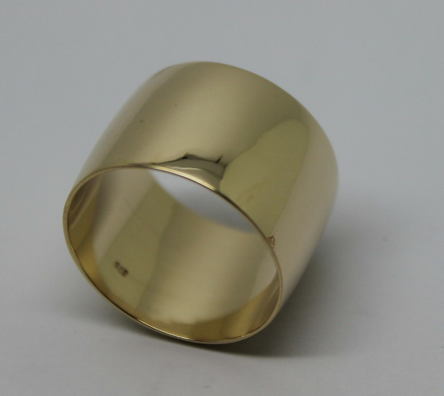 Size T Genuine Huge Genuine 9K 9ct Yellow, Rose or White Gold Full Solid 15mm Extra Wide Band Ring