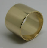Size S 1/2 - 9Kt 9ct Yellow Or Rose Or White Gold Solid 16mm Extra Wide Band Cigar Ring