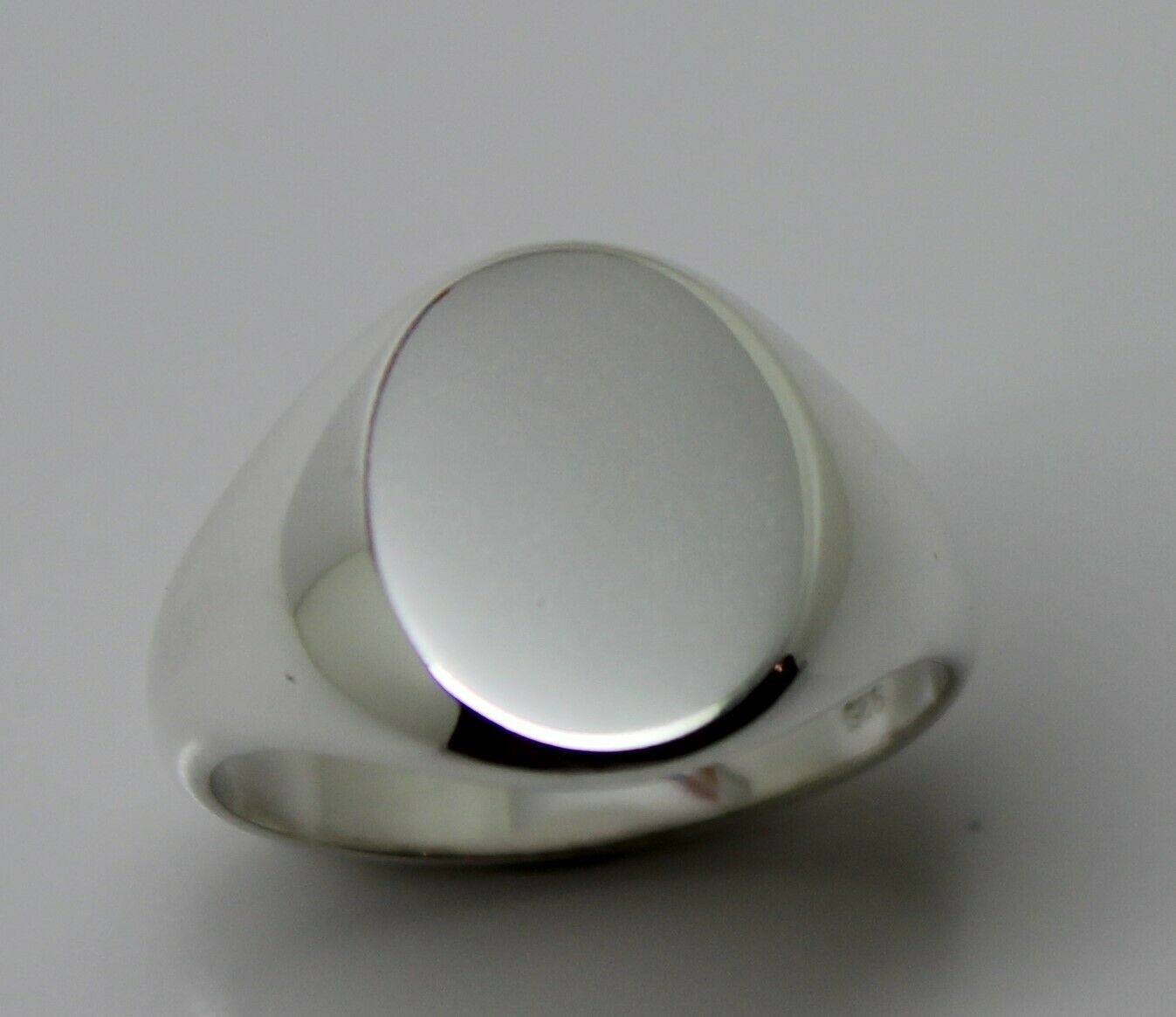 Genuine Size S Sterling Silver 925 Solid Heavy Signet Ring