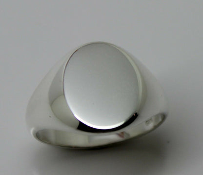 Genuine Size S Sterling Silver 925 Solid Heavy Signet Ring