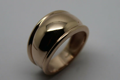 Size R Kaedesigns, 9ct 9kt Full Solid Yellow, Rose or White Gold Thick Dome Ring 12mm Wide