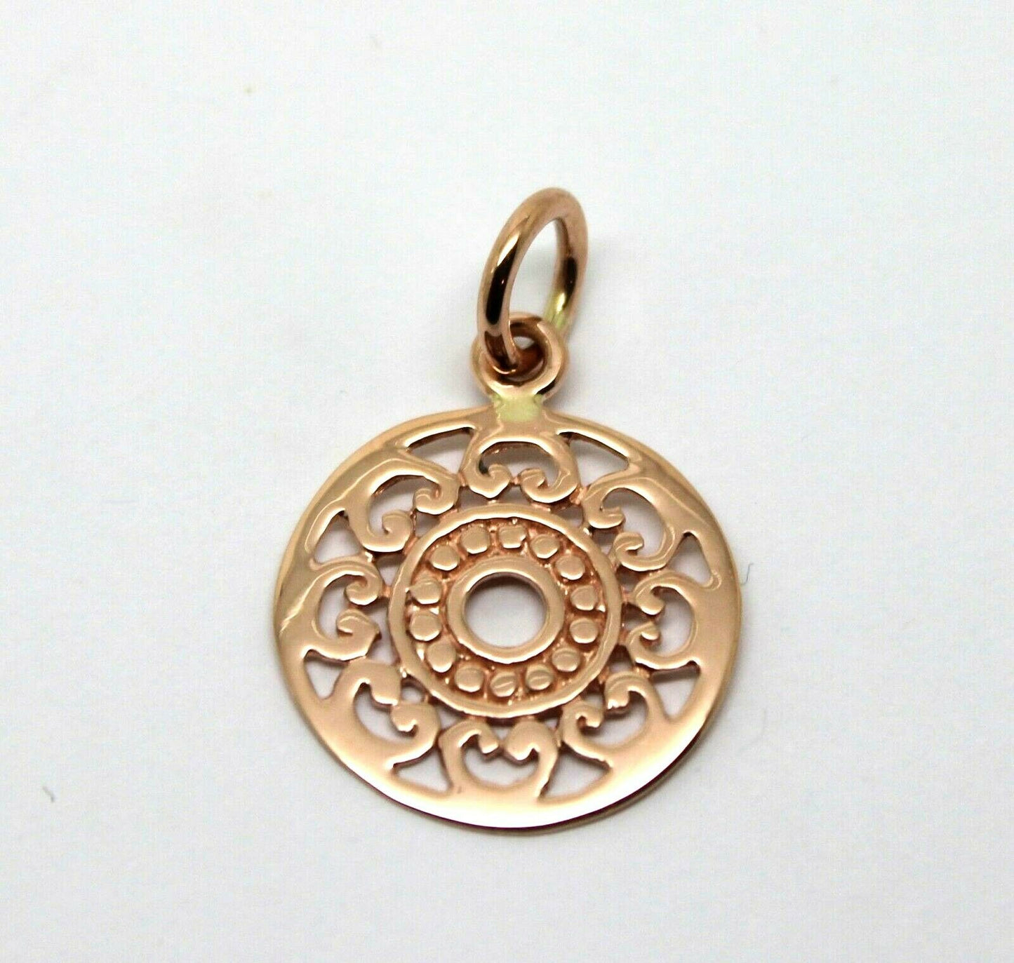 Kaedesigns Genuine New Genuine 9ct Yellow, Rose or White Gold Circle Filigree Pendant