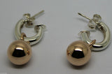 Kaedesigns New 10mm 9ct Rose Gold & Sterling Silver Ball Stud Earrings
