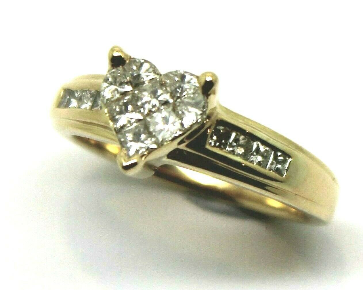 Genuine 18ct Yellow Gold Diamond 0.50 TDW Heart Ring