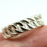 Genuine New Size M Sterling Silver Chain Link Ring *Free Post