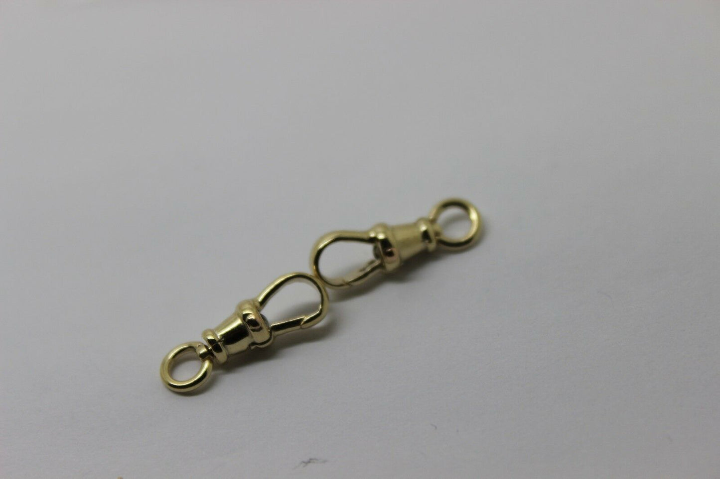 Genuine 9ct Solid 2 X Yellow Gold Albert Swivel Clasp 19mm Size