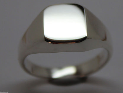 Kaedesigns, Full Genuine Solid 925 Sterling Silver Square Signet Ring 346