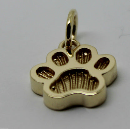 Kaedesigns Genuine 9ct Yellow or Rose or White Gold charm Dog Animal PAW Pendant