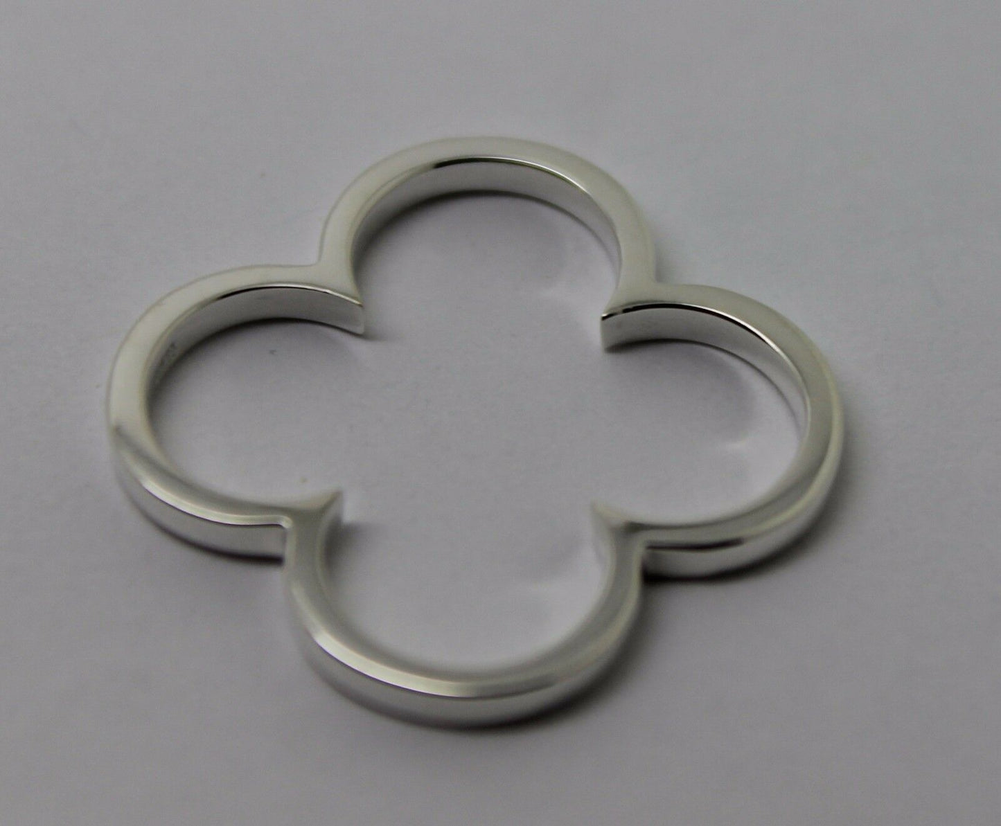 Kaedesigns Solid Sterling Silver Large Four Leaf Clover Pendant