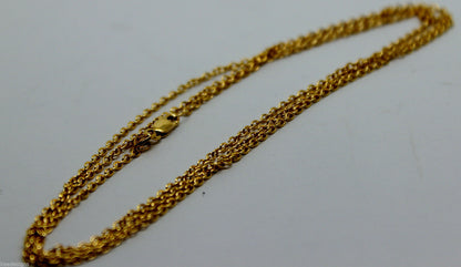 Genuine 9ct 9k Yellow or Rose Gold Belcher Chain Necklace 80cm Very Long 4.5grams