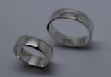 His & Hers Genuine 2 X Full Solid 9ct White Gold 6Mm Wide Wedding Couple Bands Rings