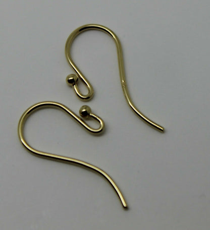 Sgp Gold Plated Yellow or Rose gold Sterling Silver Shepherd Hooks For Earrings