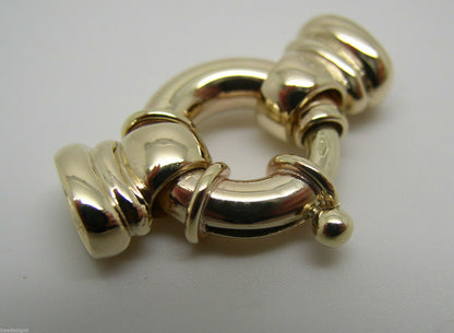 Kaedesigns, New 18mm Genuine 9ct 375 Large Yellow, Rose or White Gold Bolt Ring Clasp With Ends