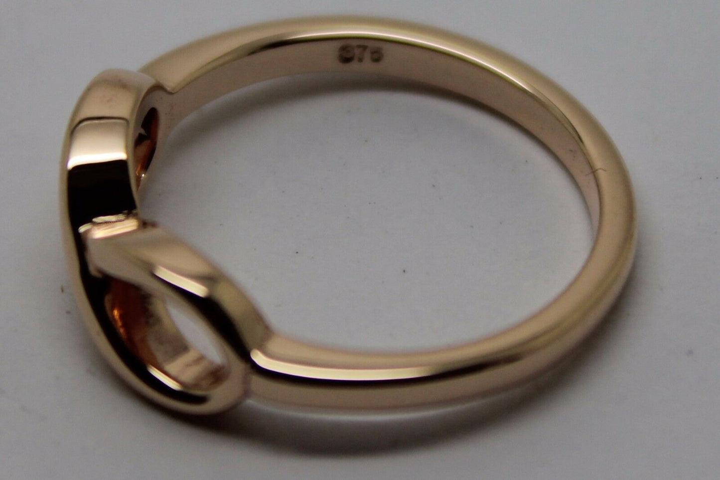 Genuine New 9ct Yellow, Rose or White Gold Solid Infinity Ring Size S / 9 1/8