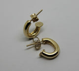 Genuine New 375 9ct 9K Yellow, Rose or White Gold C Stud Earrings