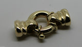 Kaedesigns, New 14mm Genuine 9ct 375 Large Yellow, Rose or White Gold Bolt Ring Clasp With Ends