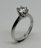 Kaedesigns, New Genuine 9ct Solid White Gold Claw Set Engagement Ring Size P