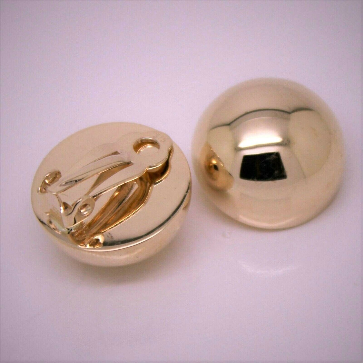 Kaedesigns New Genuine New 9ct Yellow, Rose Or White Gold Clip On 18mm Half Ball Earrings