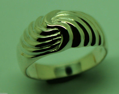 Genuine 9ct Yellow or Rose or White Gold or Sterling Silver Swirl Dress Ring