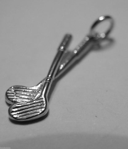 Kaedesigns, New Genuine Sterling Silver 925 Golf Clubs Pendant Charm