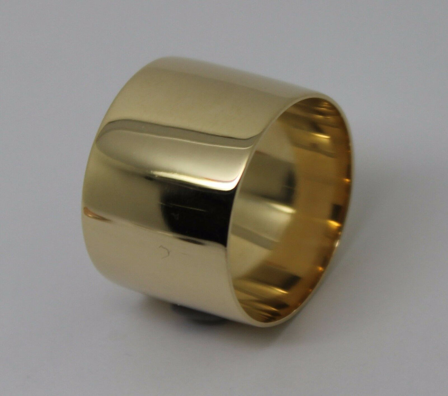 Genuine Solid Size S / 9 9ct 9k Yellow, Rose or Gold Solid 15mm Extra Wide Band Ring