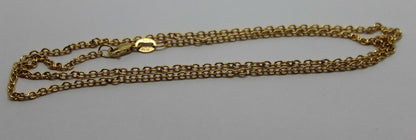 9ct Yellow Gold Belcher / Cable Chain Necklace 45cm 2.57grams