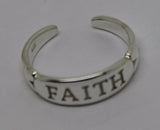 Kaedesigns, Genuine New Solid Sterling Silver 925 Faith Toe Ring