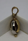 Kaedesigns New 9ct Yellow & White Gold or Rose & White Gold Oval Belcher Ball Pendant