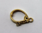 Genuine 15mm 9ct or 18ct Yellow gold Enhancer Bail Clasp + jump ring & safety latch