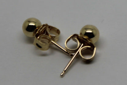 Kaedesigns New 9ct 375 Yellow Gold 4mm Stud Ball Earrings