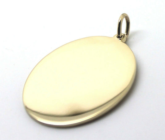 Kaedesign Genuine 375 9ct Yellow Or Rose Or White Gold Large Oval Shield Pendant