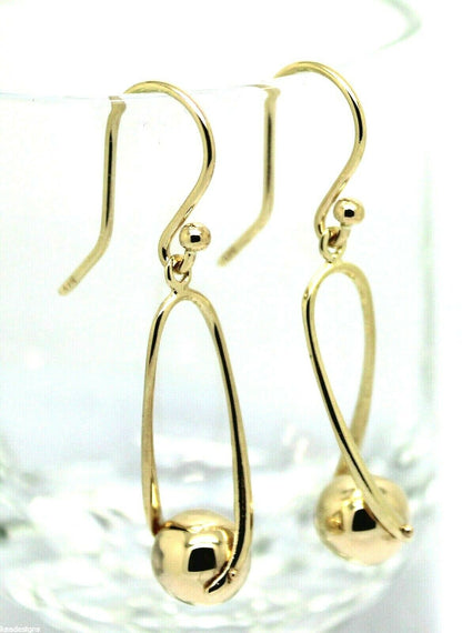 Kaedesigns, 9ct Yellow Or White Or Rose Gold  Hook Gold 8mm Ball Drop Earring