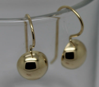 Kaedesigns New 9ct Solid Yellow, Rose Or White Gold 10mm Half Plain Ball Earrings