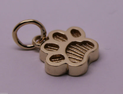 Kaedesigns Genuine 9ct Yellow or Rose or White Gold charm Dog Animal PAW Pendant