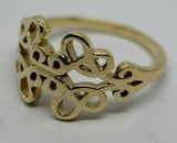 Solid New Genuine 9ct Yellow Gold Hallmarked 375 Fancy Celtic Swirl Ring  421