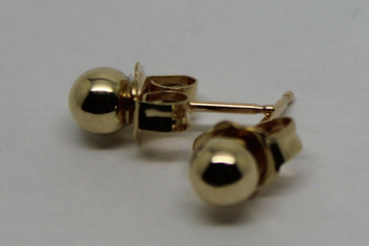 Kaedesigns New 9ct 375 Yellow Gold 4mm Stud Ball Earrings