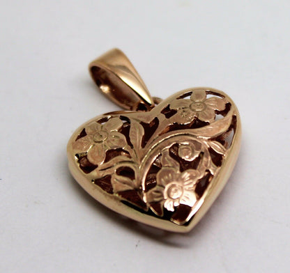 Kaedesigns New 9ct Yellow Gold or White Gold or Rose Gold 21mm Heart Pendant