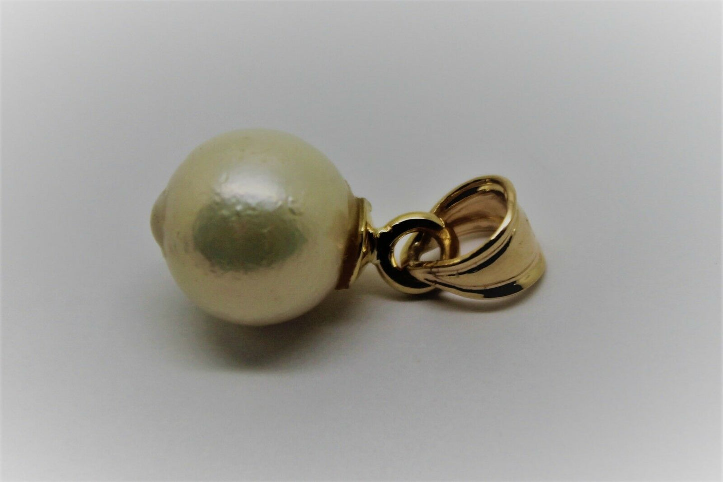 Kaedesigns New 9k 9ct Solid Yellow, Rose or White Gold 11mm Freshwater White Pearl Ball Pendant