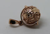 9ct Yellow Gold Or White Gold Or Rose Gold 16mm Filigree Ball Spinner Pendant