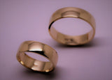 His & Hers Genuine 2 X Full Solid 9ct 9k,Rose Gold 6mm Wide Wedding Couple Bands Rings