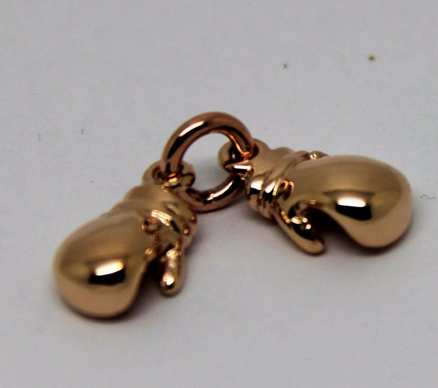 Solid 9ct Yellow or Rose or White Gold Small 2 x Boxing Gloves Pendant 1 PAIR