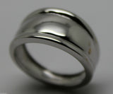 Size L, Kaedesigns, Genuine Sterling Silver 925 Thick Dome Ring 12mm Wide