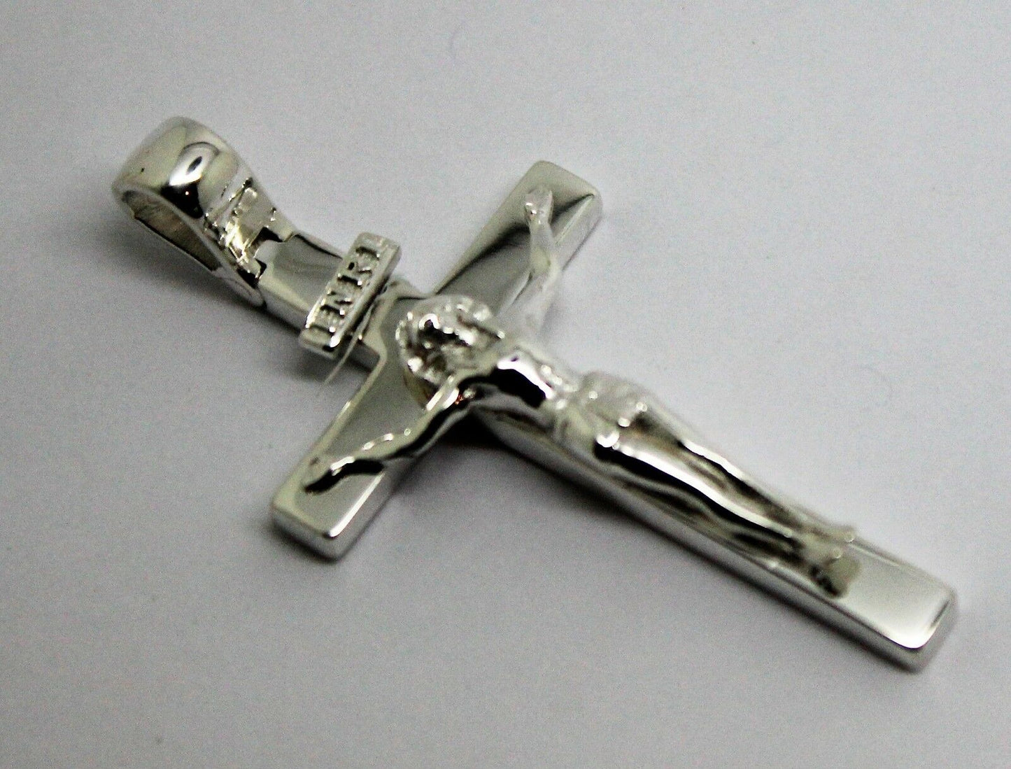 Genuine Sterling Silver 925 Solid Heavy Crucifix Cross Pendant