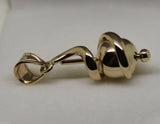 Genuine Solid 9ct Yellow Or Rose Or White Gold 8mm Swirl Ball Pendant