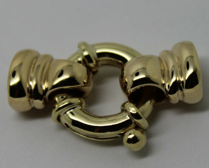 Kaedesigns, New 14mm Genuine 9ct 375 Large Yellow, Rose or White Gold Bolt Ring Clasp With Ends