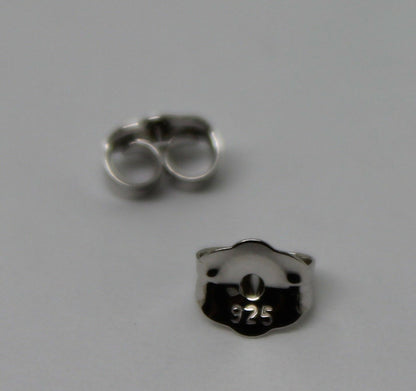 Genuine 9ct Yellow or Rose or White Gold Or Sterling Silver Earring Butterfly Backs 4.8mm 240