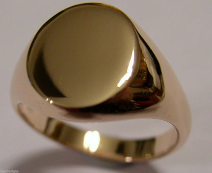 Size T Kaedesigns Genuine 375 9kt 9ct Yellow, Rose or White Gold Full Solid Heavy Signet Ring 318