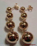 Kaedesigns, 9ct Yellow Or White Or Rose Gold 4 Ball Euro Ball Stud Earrings