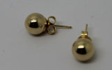 Kaedesigns Genuine 14ct Yellow Gold 7mm Stud Ball Earrings
